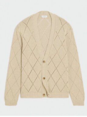 Todd Snyder Tan Argyle Cardigan in Large